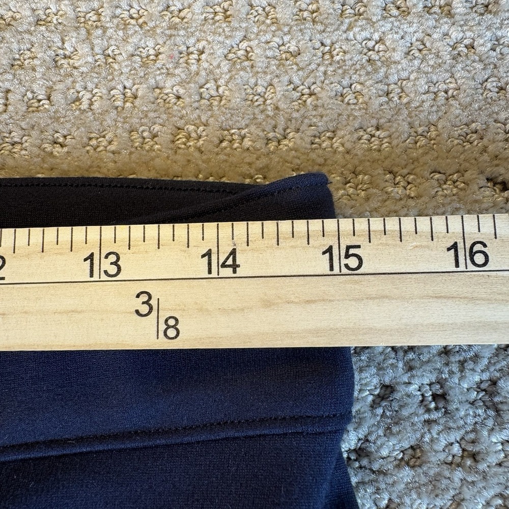 Spanx Size L The Perfect Pant Ankle‎ Back Seam Skinny Pants Leggings Navy Blue - Picture 3 of 5